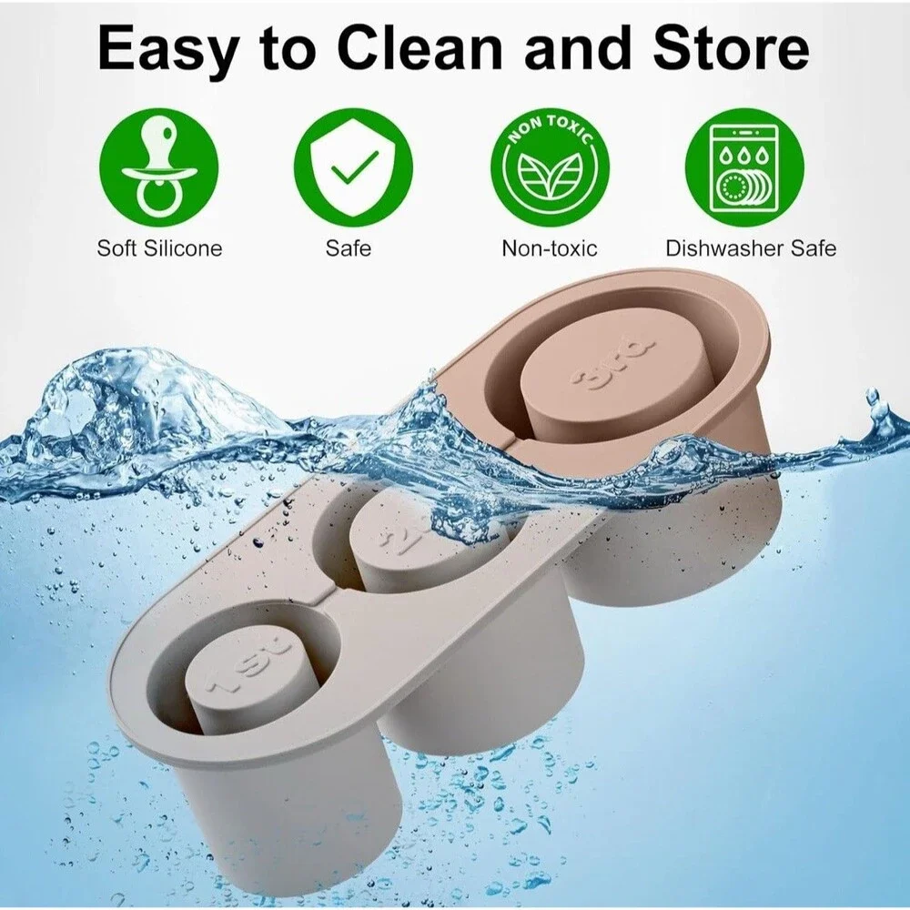 Fu Store Ice Cube Tray for Tumbler Cup 30-40 oz 3pcs Silicone Ice Cube Molds